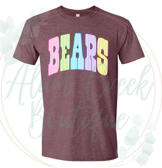 Bears striped colorful